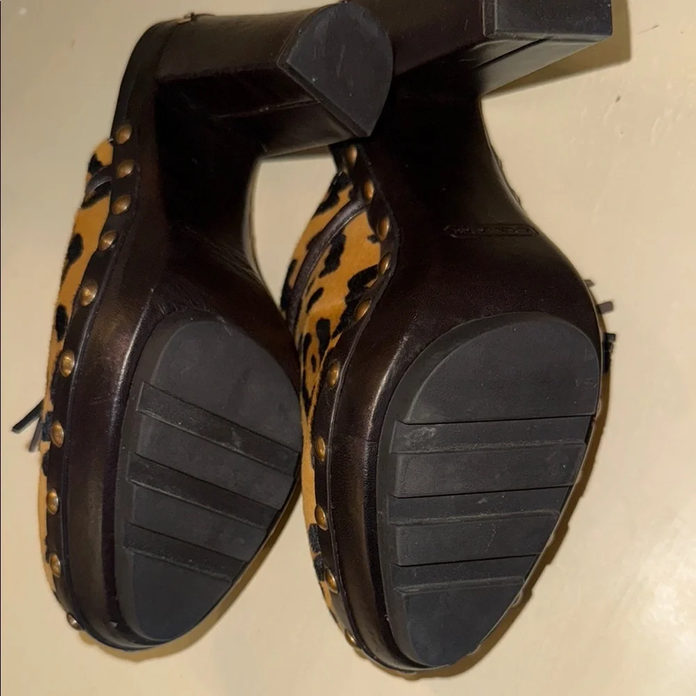 Coach Leopard Print Women's Clogs - Picture 6 of 9